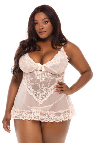 VALENTINE LACE BABYDOLL