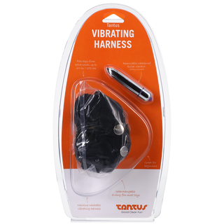 TS8693 - Tantus Velvet Vibrating Harness Onyx