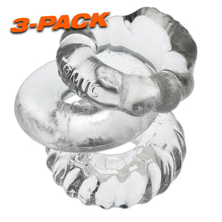 Oxballs BONEMAKER 3-pack boner cockring kit - CLEAR