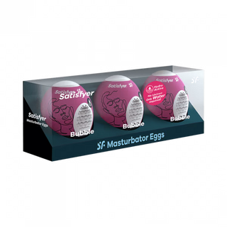 Satisfyer Masturbator Egg 3er Set (Bubble) Violet