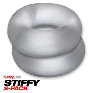 Hunkyjunk STIFFY 2-pack bulge cockrings - CLEAR ICE